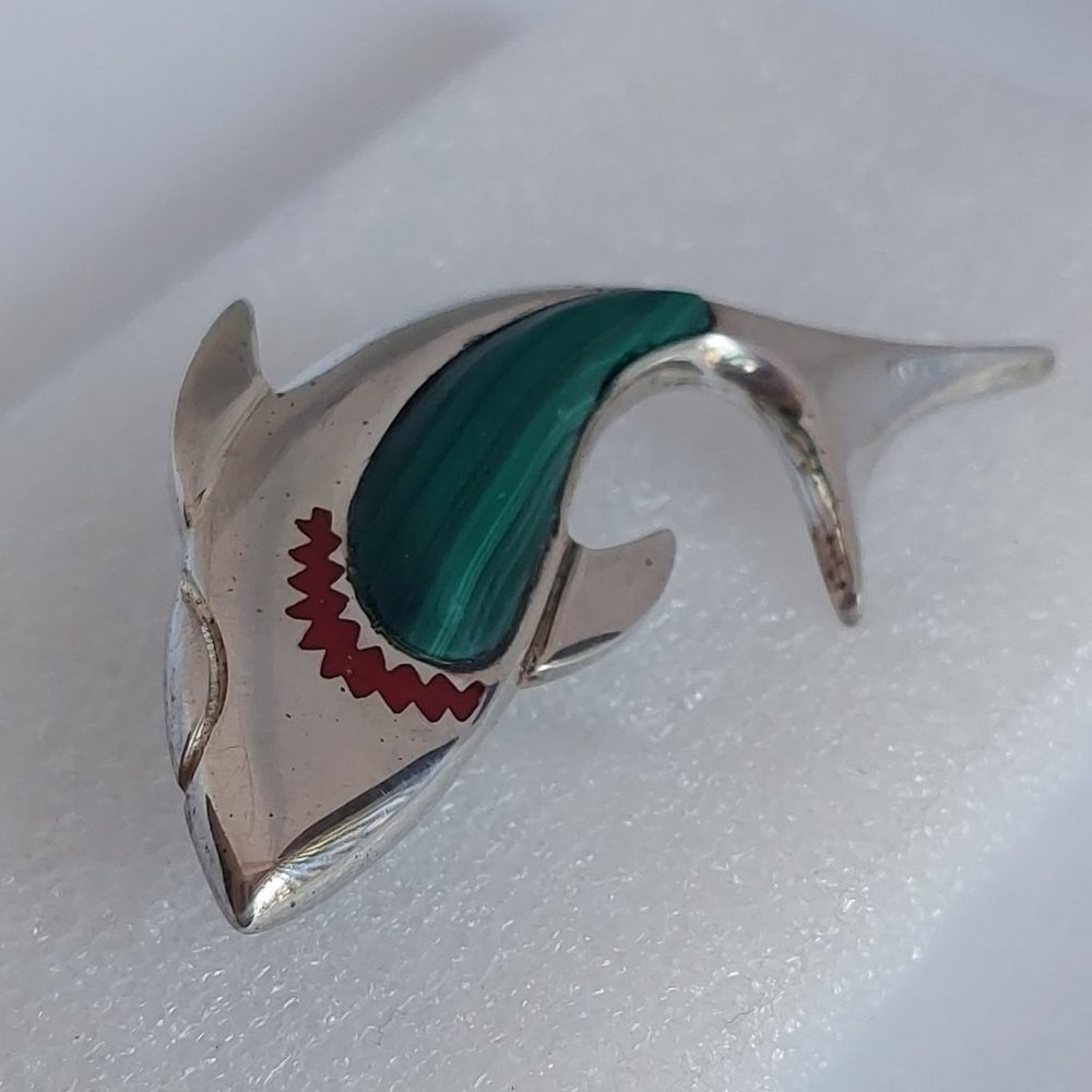 Sterling Silver Shark Pin/Brooch